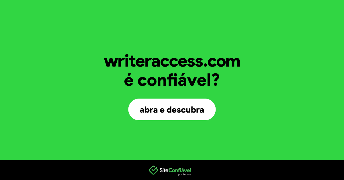 O site writeraccess.com é confiável?