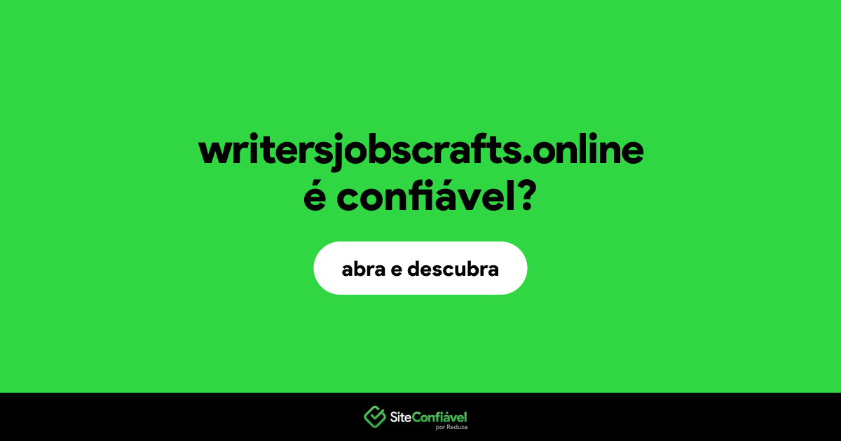 O site writersjobscrafts.online é confiável?