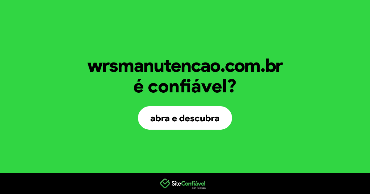 O site wrsmanutencao.com.br é confiável?