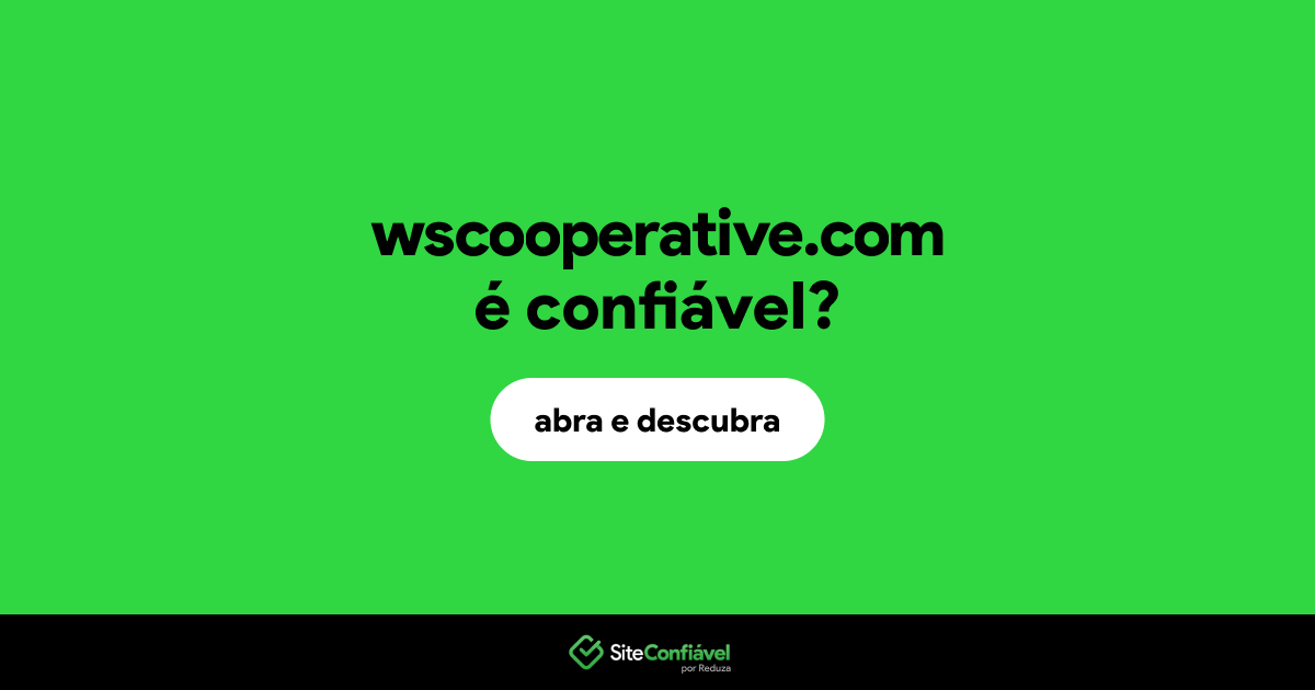 O site wscooperative.com é confiável?