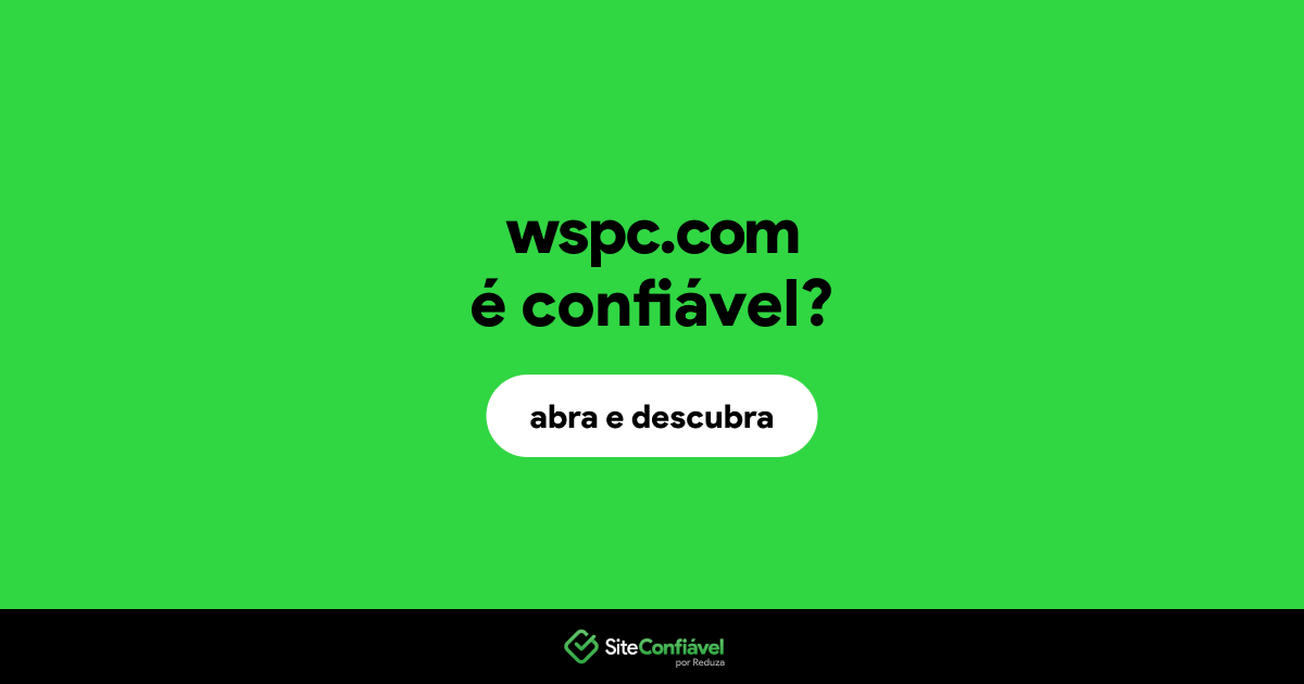 O site wspc.com é confiável?