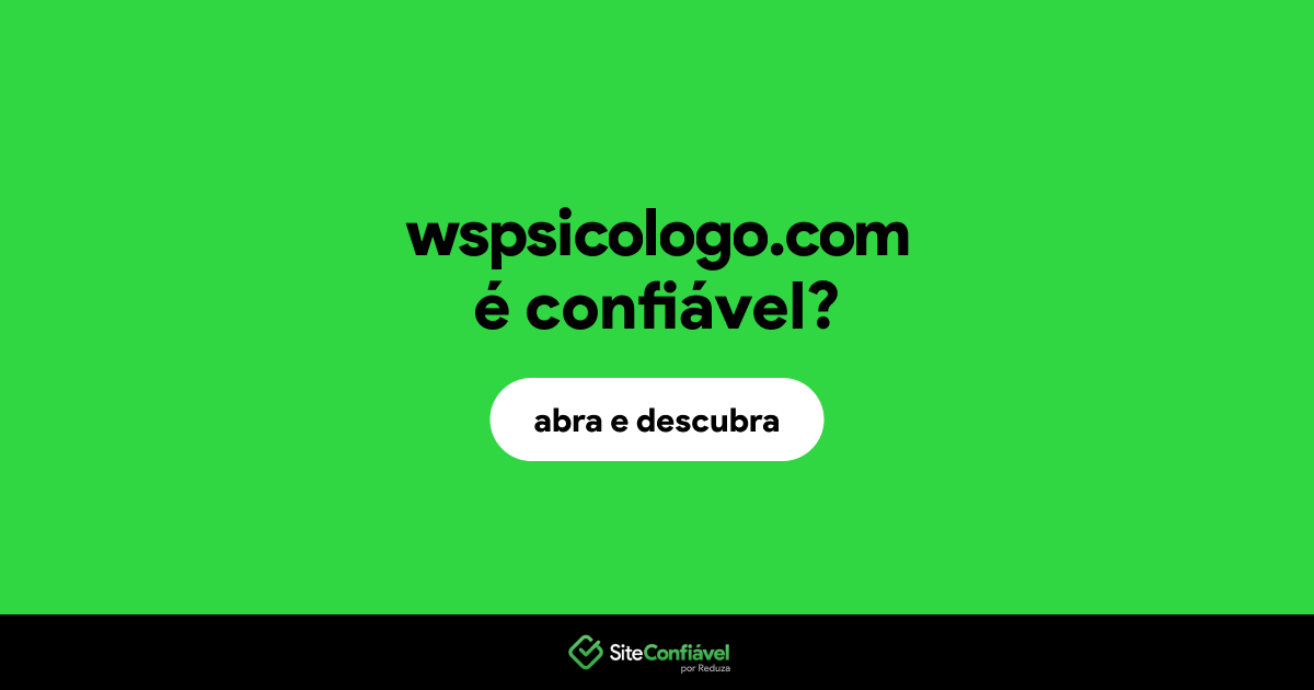 O site wspsicologo.com é confiável?