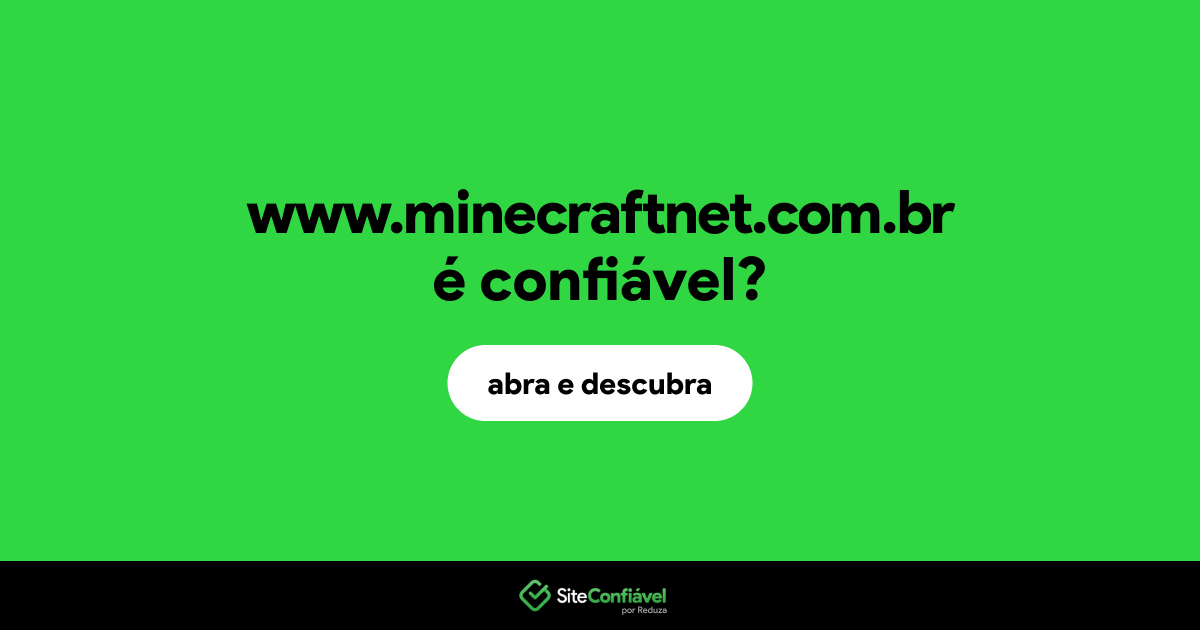 O site www.minecraftnet.com.br é confiável?