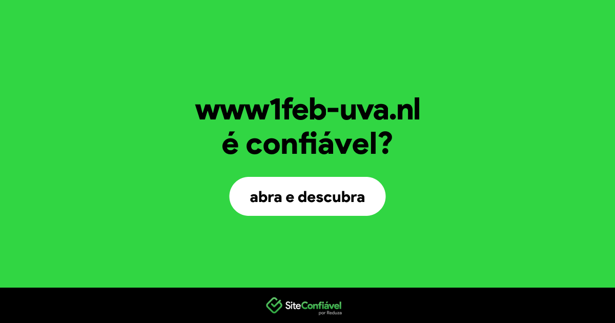 O site www1feb-uva.nl é confiável?