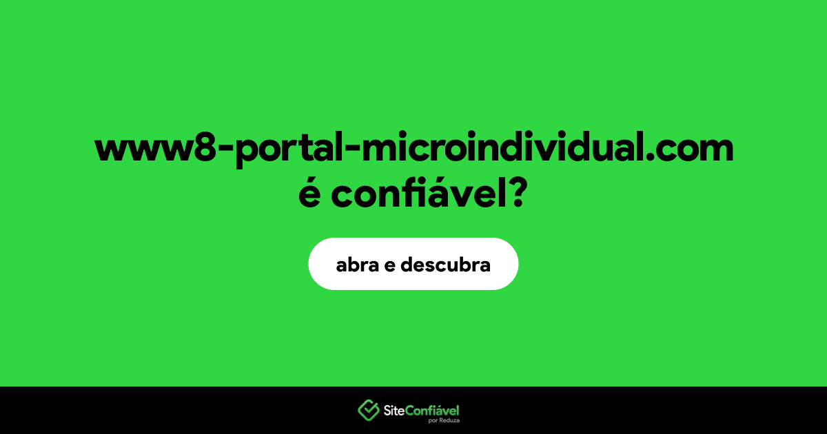 O site www8-portal-microindividual.com é confiável?