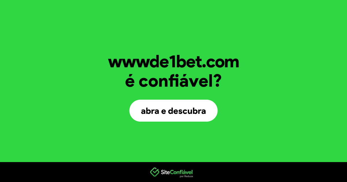 O site wwwde1bet.com é confiável?