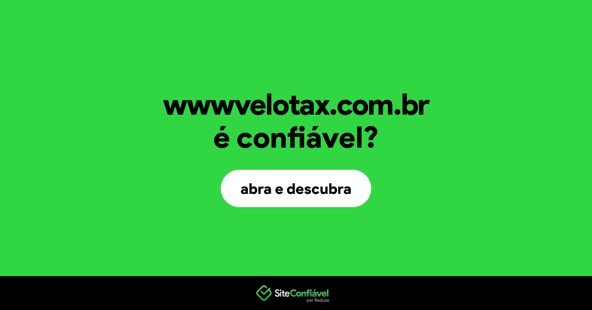 O site wwwvelotax.com.br é confiável?