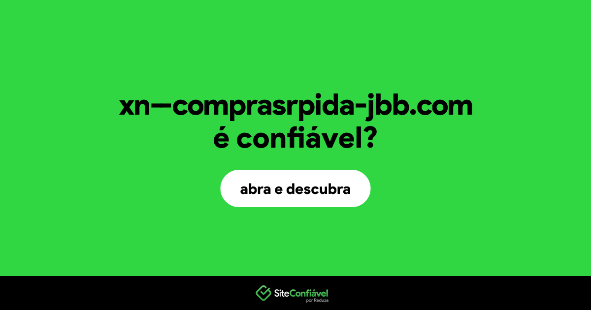 O site xn--comprasrpida-jbb.com é confiável?