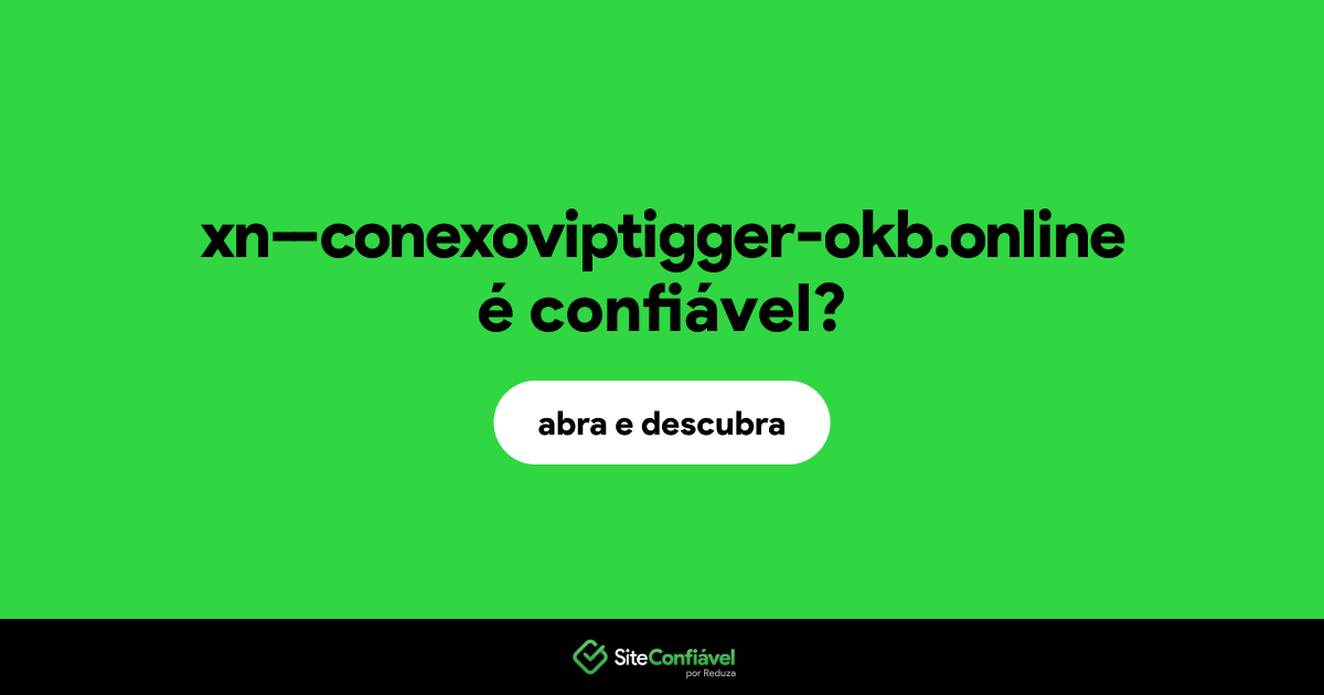 O site xn--conexoviptigger-okb.online é confiável?