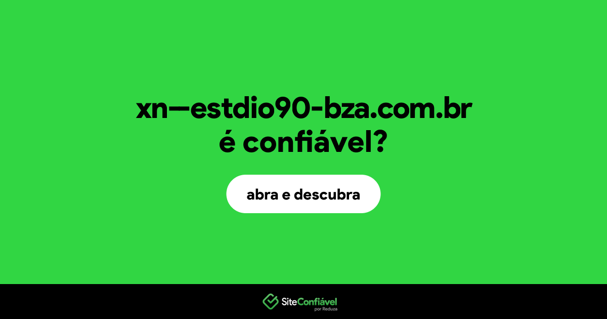 O site xn--estdio90-bza.com.br é confiável?