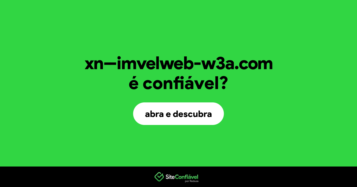 O site xn--imvelweb-w3a.com é confiável?