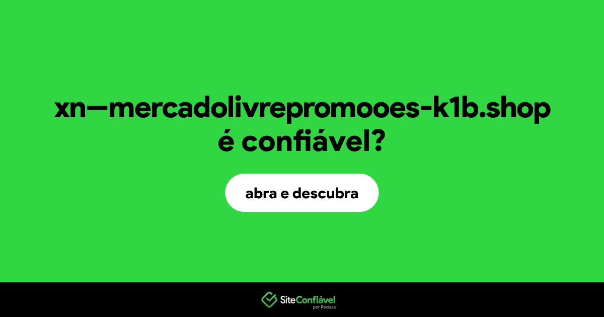 O site xn--mercadolivrepromooes-k1b.shop é confiável?