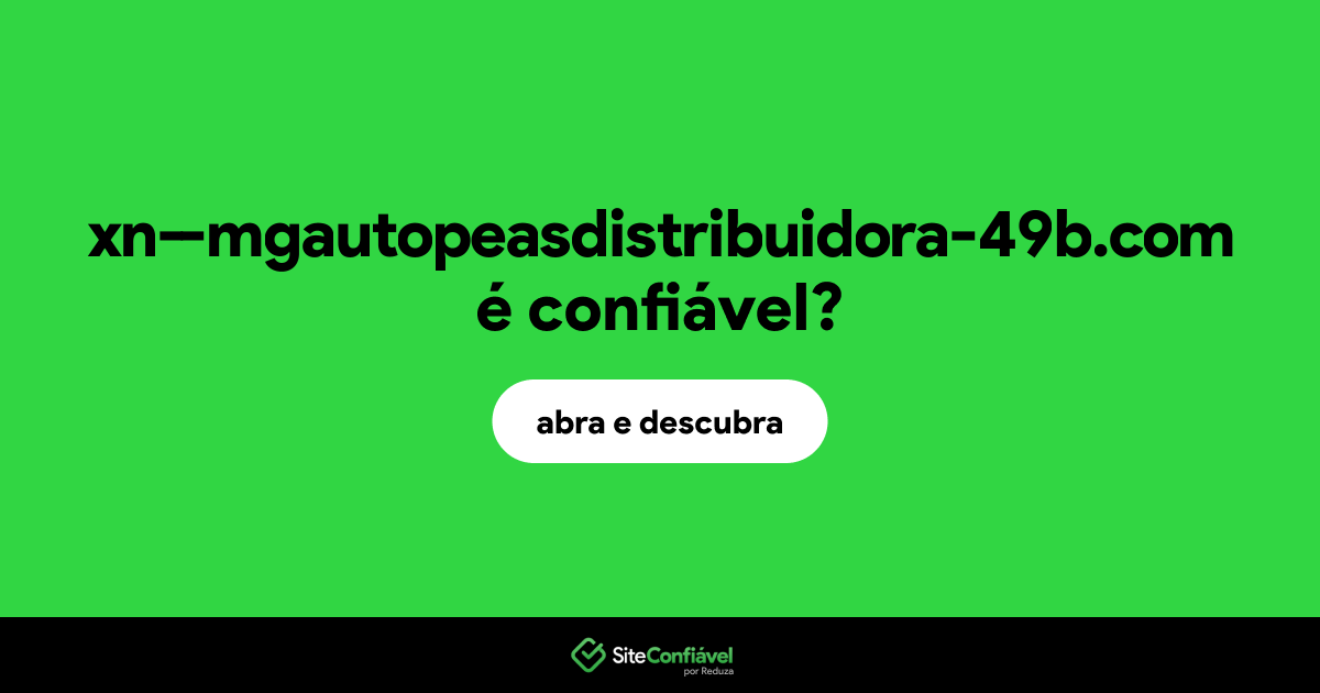 O site xn--mgautopeasdistribuidora-49b.com é confiável?