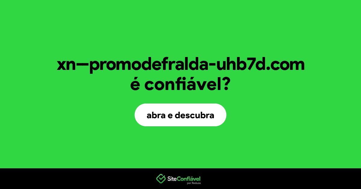 O site xn--promodefralda-uhb7d.com é confiável?