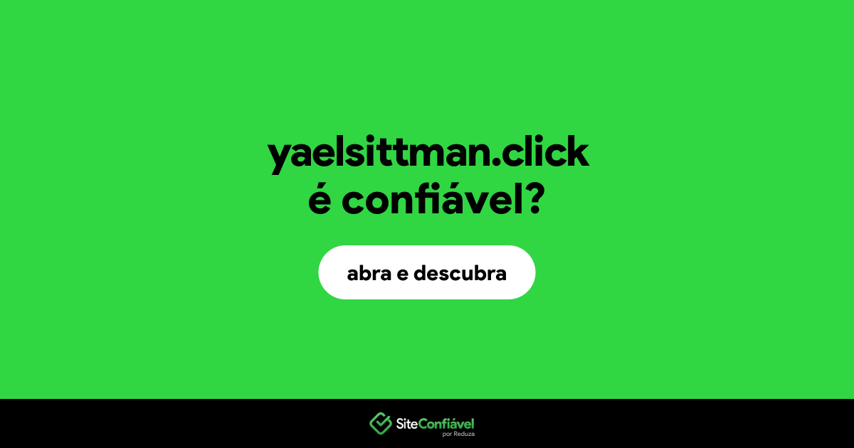 O site yaelsittman.click é confiável?