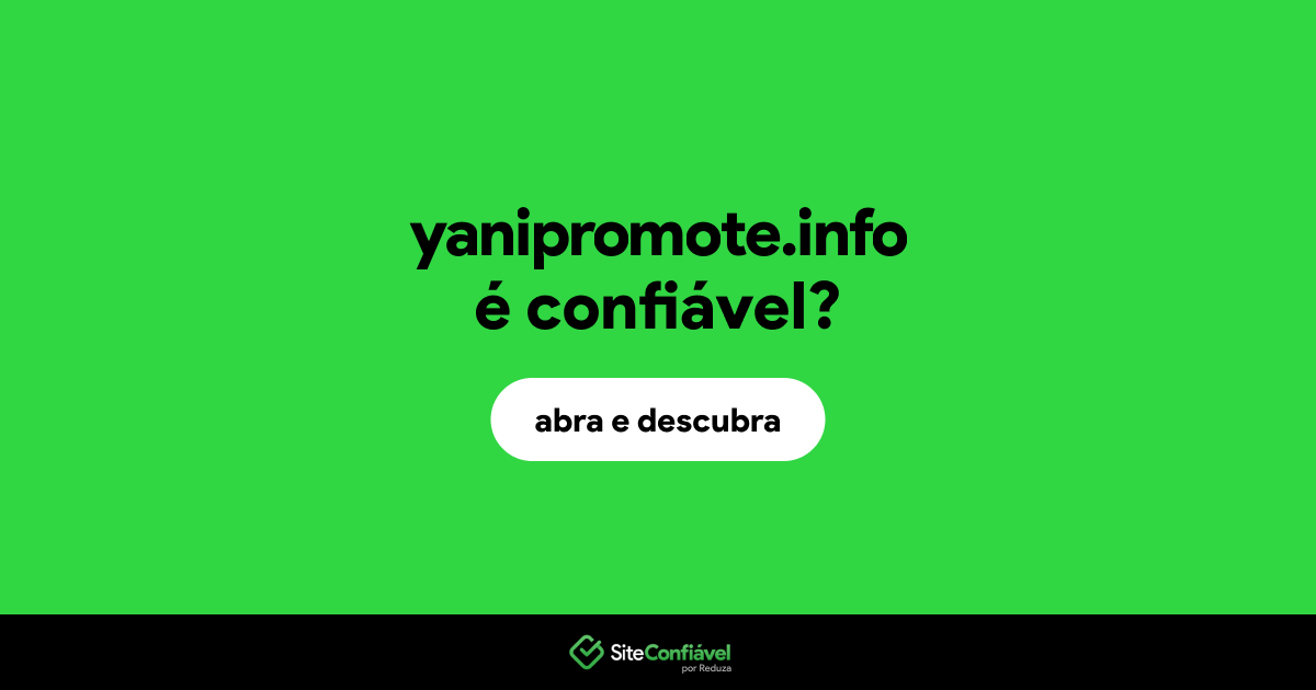 O site yanipromote.info é confiável?