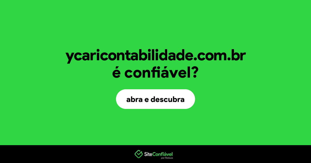 O site ycaricontabilidade.com.br é confiável?