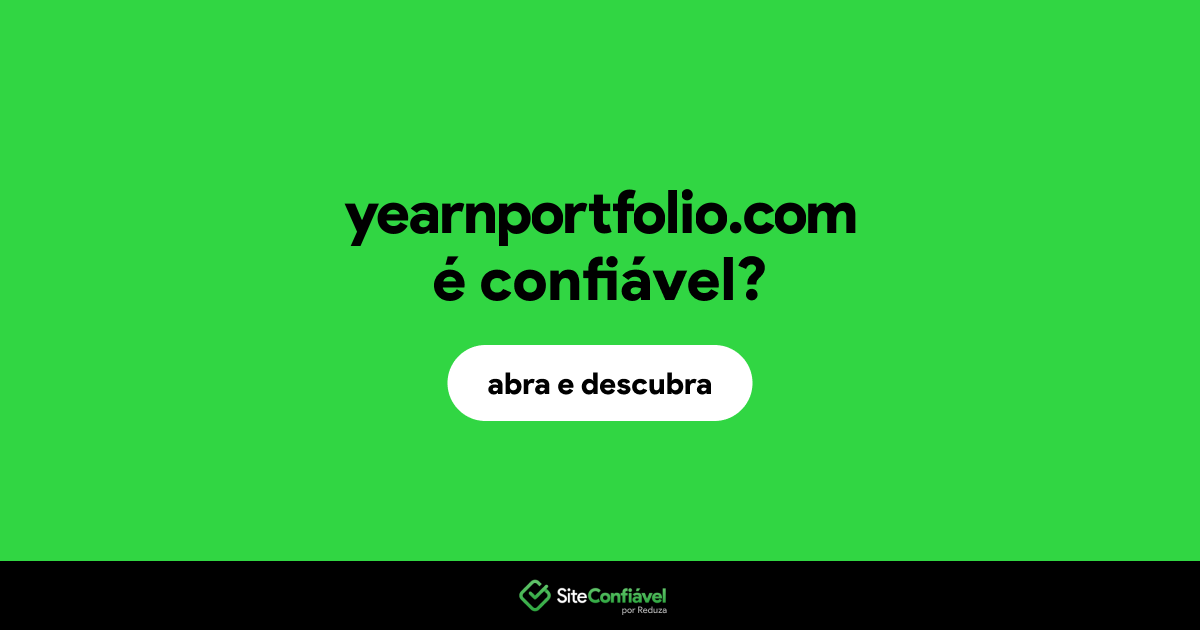 O site yearnportfolio.com é confiável?