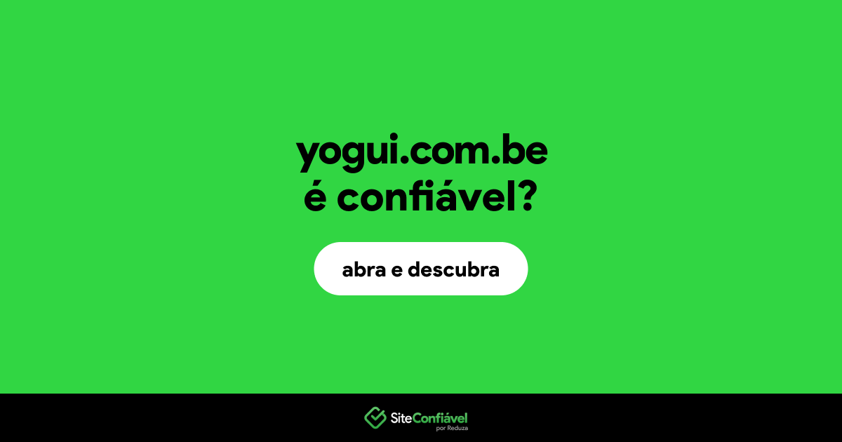 O site yogui.com.be é confiável?
