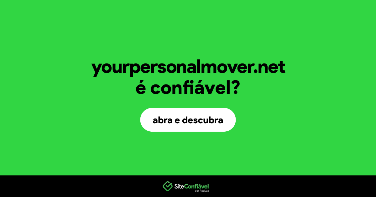 O site yourpersonalmover.net é confiável?