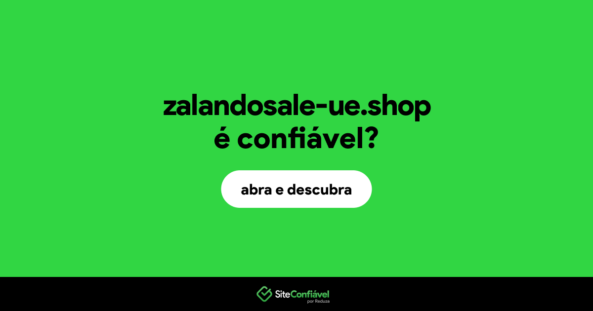 O site zalandosale-ue.shop é confiável?