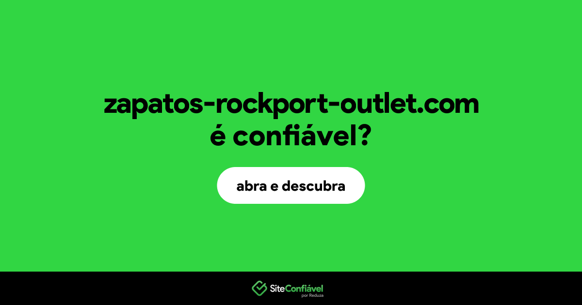 O site zapatos-rockport-outlet.com é confiável?