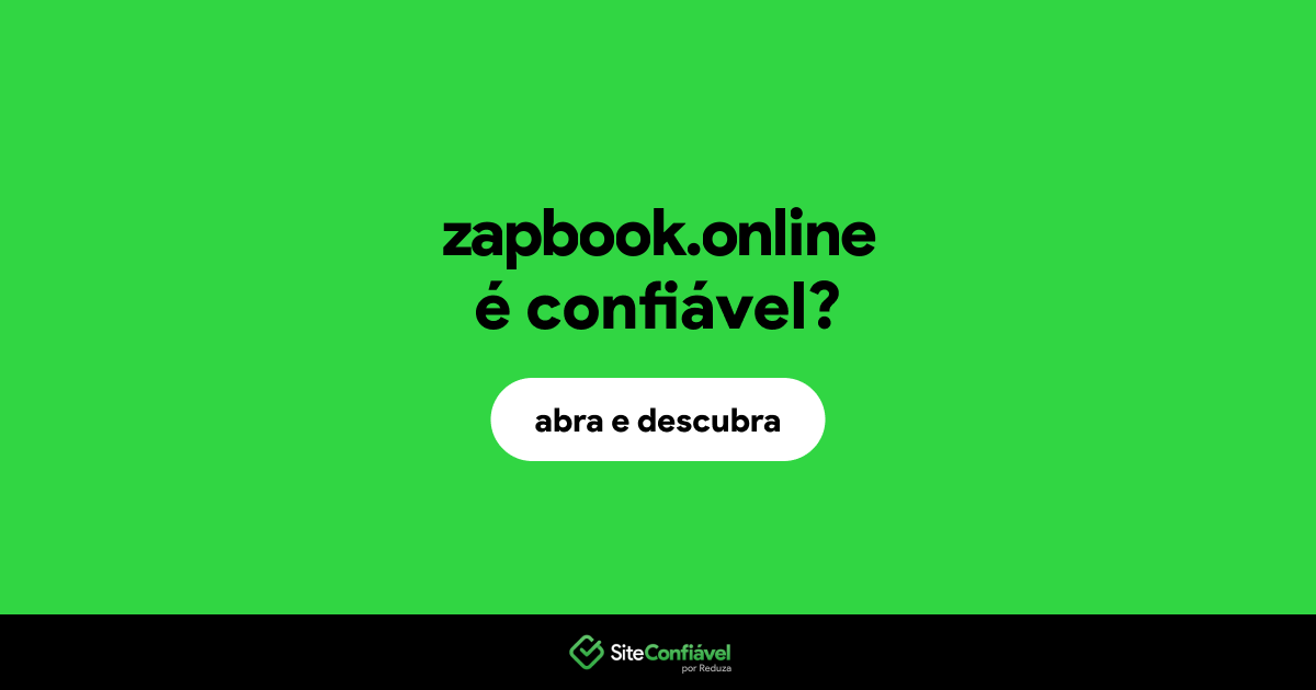 O site zapbook.online é confiável?
