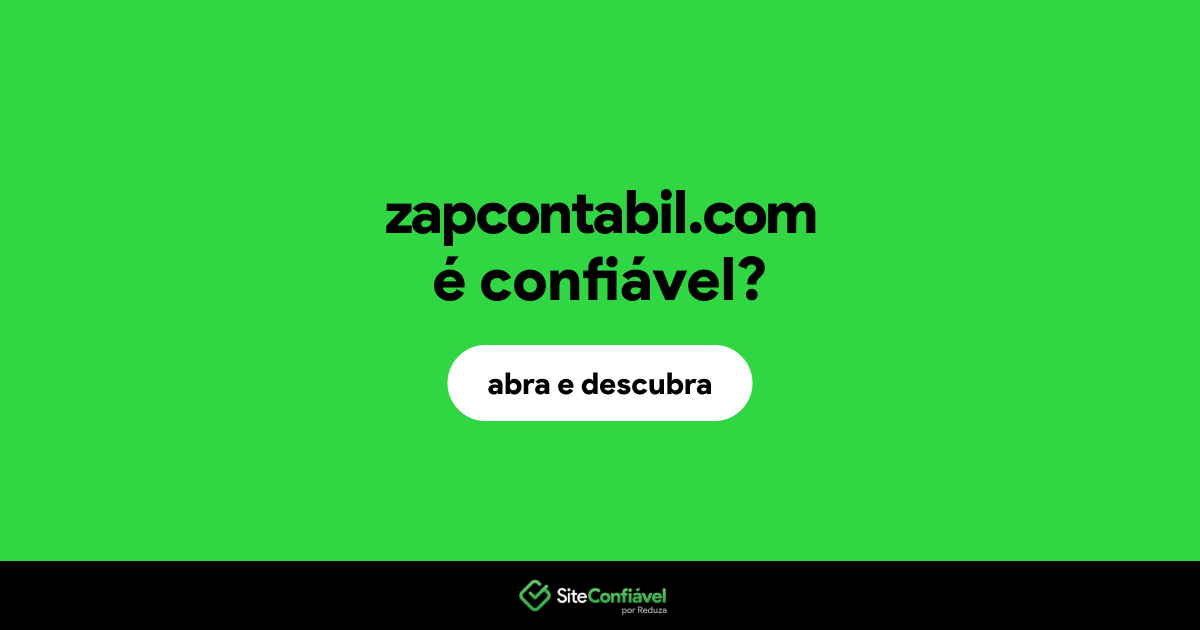O site zapcontabil.com é confiável?