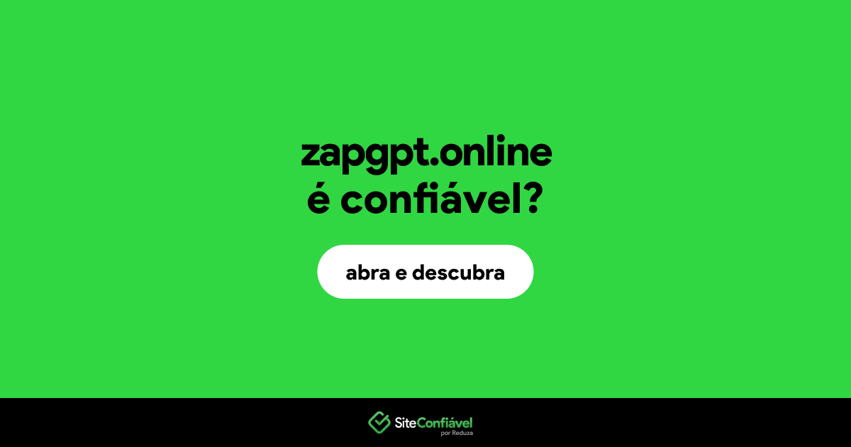O site zapgpt.online é confiável?