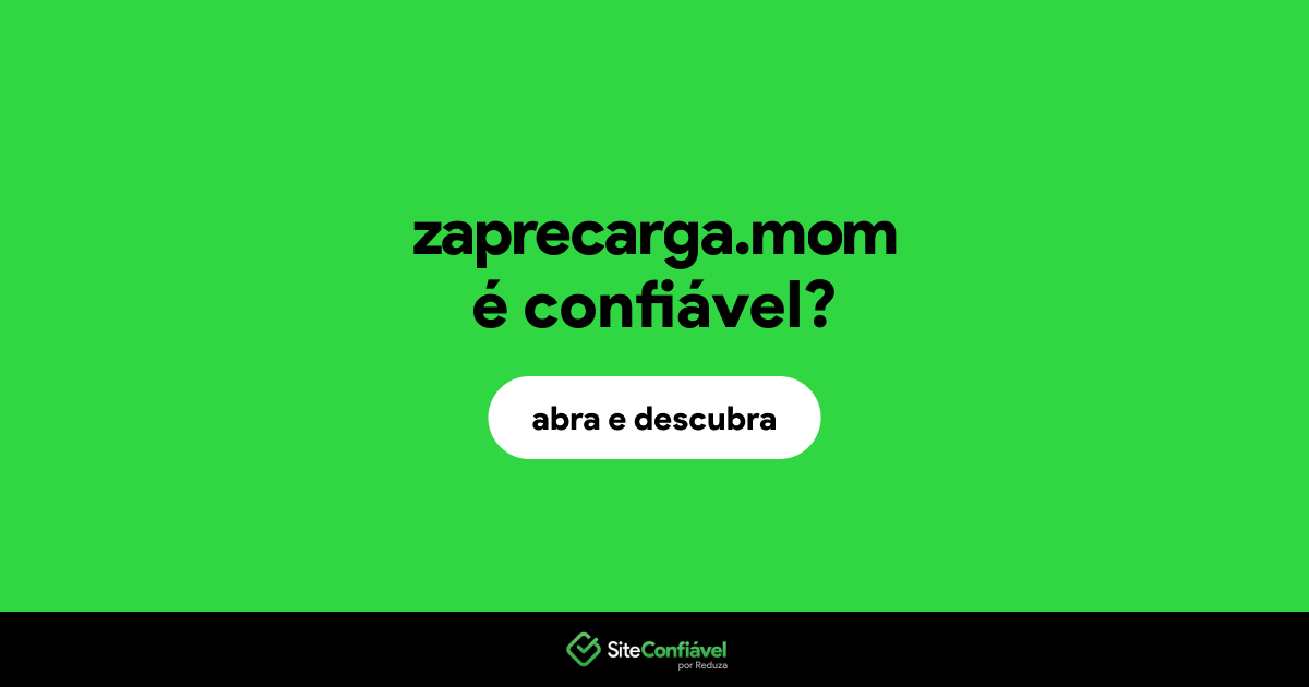 O site zaprecarga.mom é confiável?