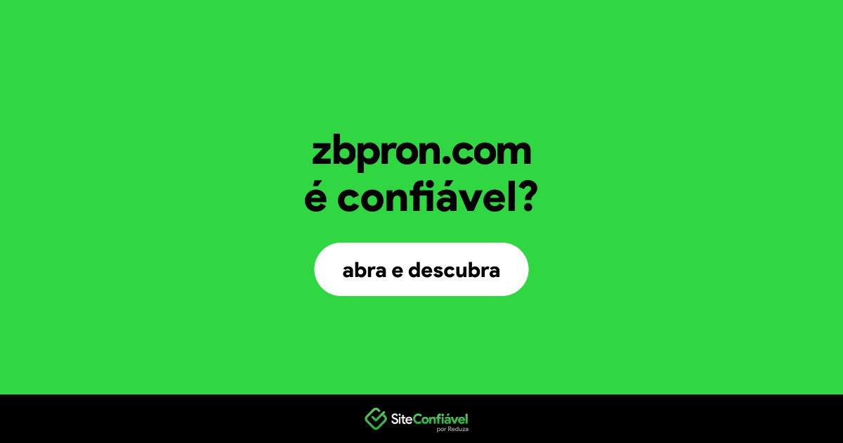 O site zbpron.com é confiável?