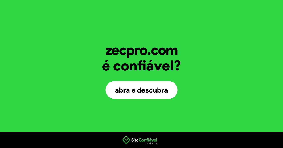 O site zecpro.com é confiável?