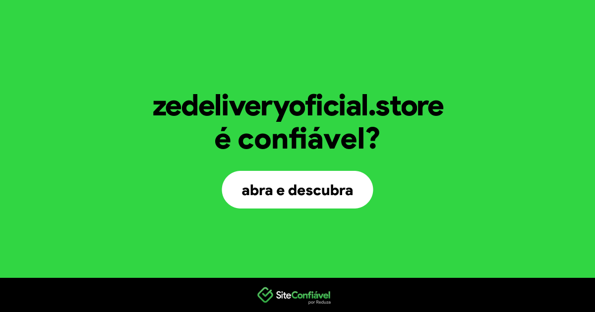 O site zedeliveryoficial.store é confiável?