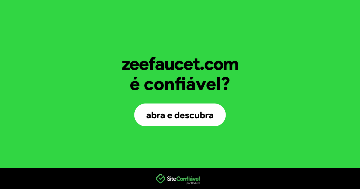 O site zeefaucet.com é confiável?