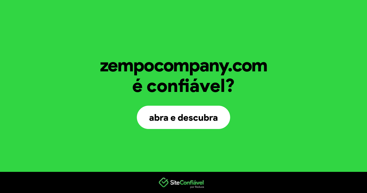 O site zempocompany.com é confiável?