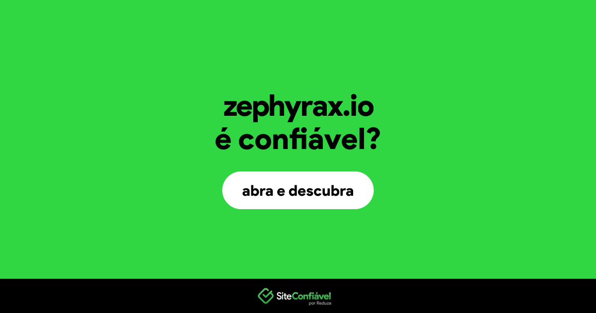 O site zephyrax.io é confiável?