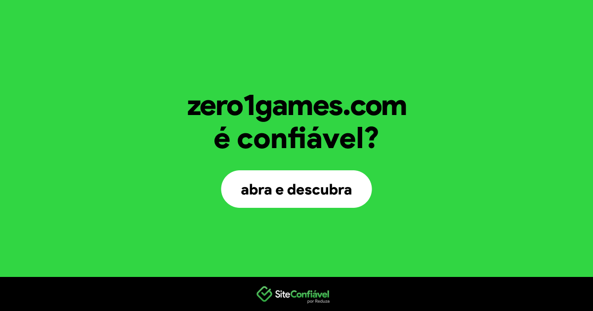 O site zero1games.com é confiável?