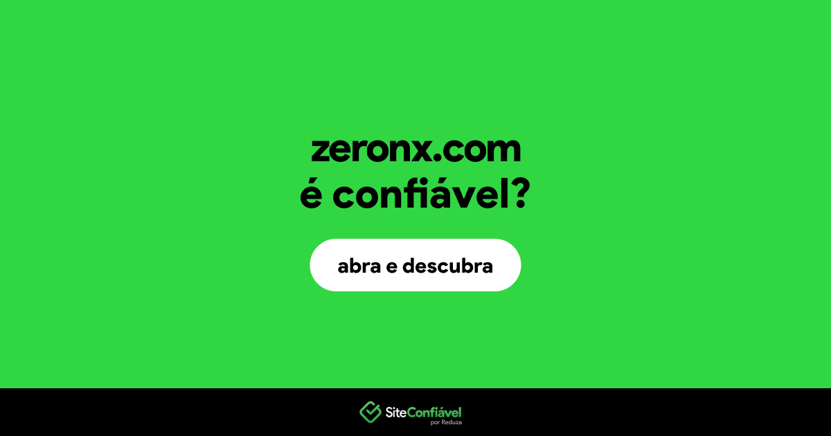O site zeronx.com é confiável?