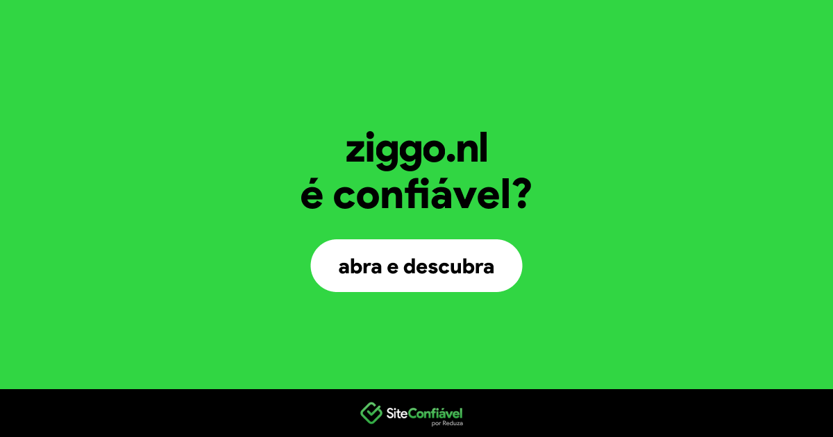 O site ziggo.nl é confiável?