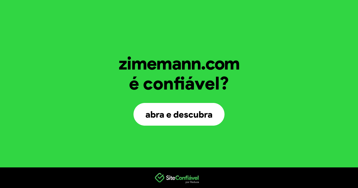 O site zimemann.com é confiável?
