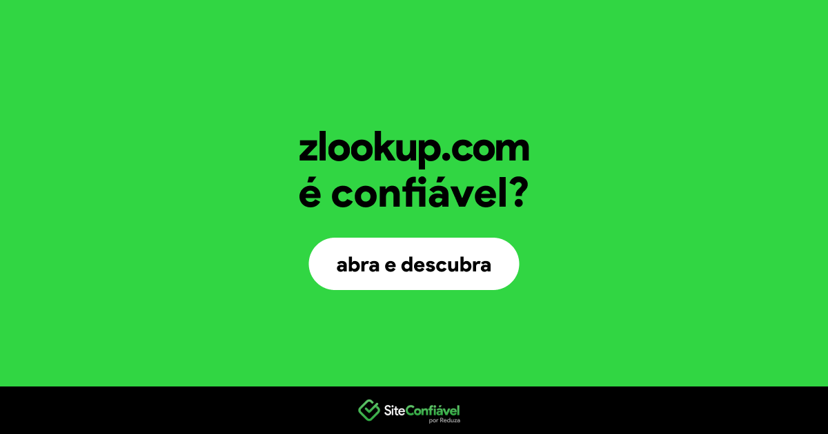 O site zlookup.com é confiável?