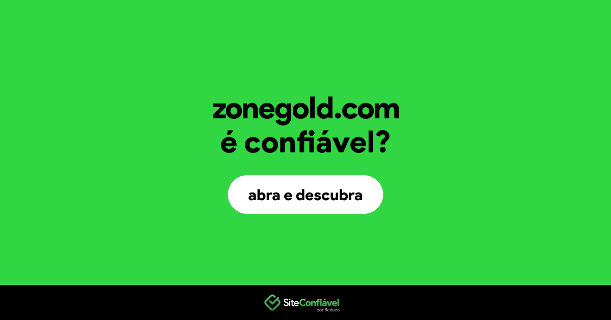 O site zonegold.com é confiável?