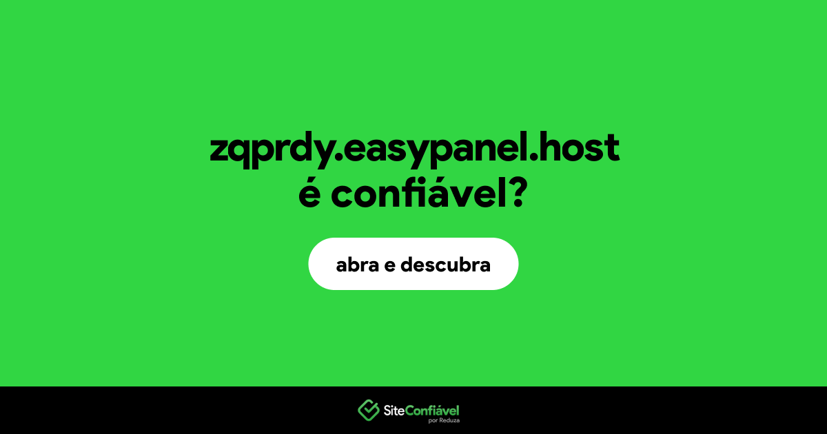 O site zqprdy.easypanel.host é confiável?
