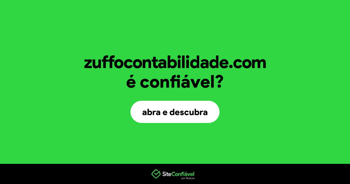 O site zuffocontabilidade.com é confiável?