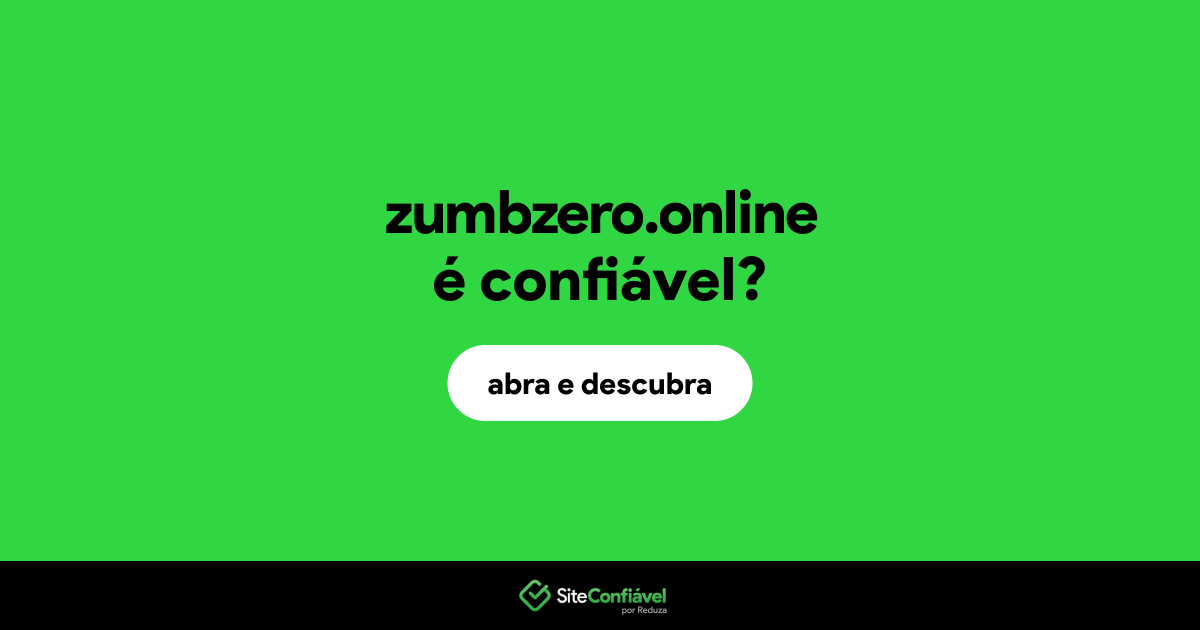 O site zumbzero.online é confiável?