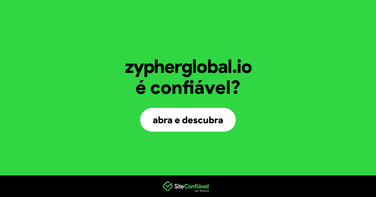 O site zypherglobal.io é confiável?